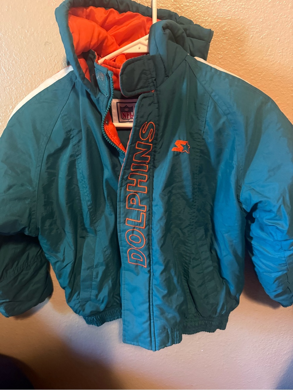 NFL Miami Dolphins Teal Kids Puffer Jacket